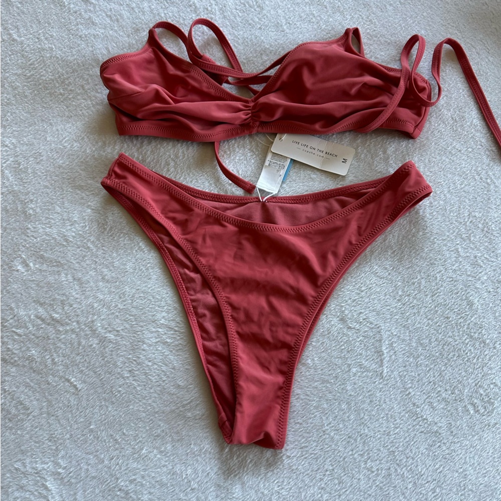 Cupshe Red Bikini Set